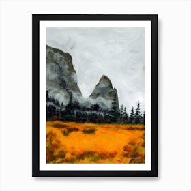 Yosemite California In Autumn Landscape Art Print