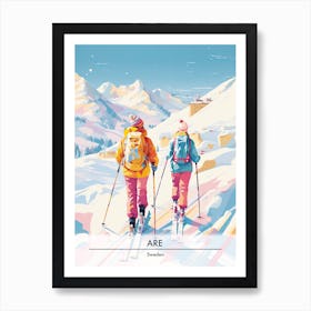 Are In Sweden, Ski Resort Poster Illustration 3 Art Print