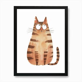 Toyger Cat Clipart Illustration 1 Art Print