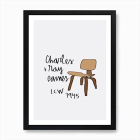Eames Plywood Chair Art Print