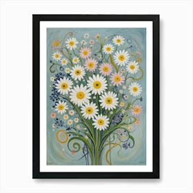 Daisies In Pastel Art Print