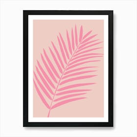 Pink And Blush Palm Leaf Art Print