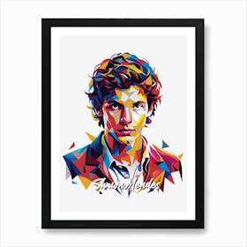 Shawn Mendes 01 Portrait Music Icon WPAP Pop Art Style Art Print