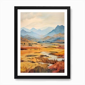 Autumn National Park Painting Kootenay National Park British Columbia Canada 1 Art Print