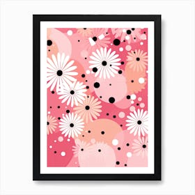 Daisy Pattern Flowers Poster