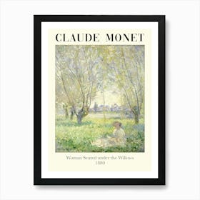 Claude Monet Woman Seated Under The Willows Art Print