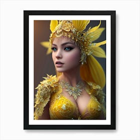 Golden Goddess Art Print