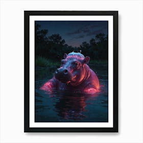 Hippo 7 Art Print