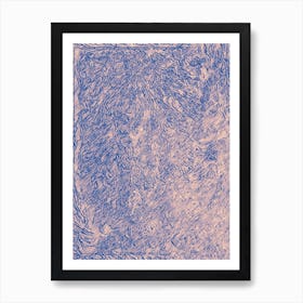 Abstract Blue And White Art Print