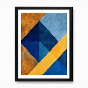 'Blue And Yellow' 2 Art Print