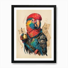 Pirate Parrot 1 Art Print