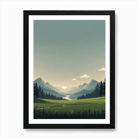 Sunset mountain Art Print