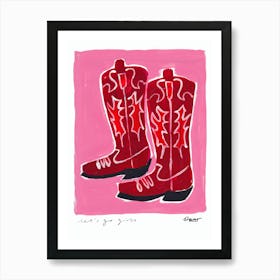 Cowboy Boots Art Print