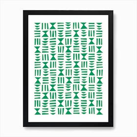 Hieroglyph Green Art Print