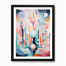 Energy And Vibrations Abstract Geometric 6 Art Print