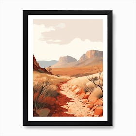 Larapinta Trail Australia 4 Hiking Trail Landscape Art Print