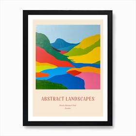 Colourful Abstract Abisko National Park Sweden 1 Poster Art Print