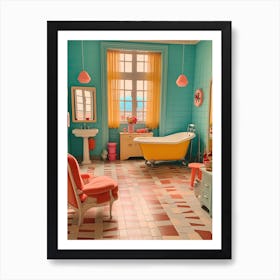 Barbie Retro Home Dining Room Kitsch 1 Art Print