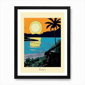 Poster Of Minimal Design Style Of Phuket, Thailand 4 Art Print