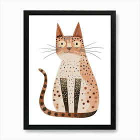 Ocicat Cat Clipart Illustration 1 Art Print