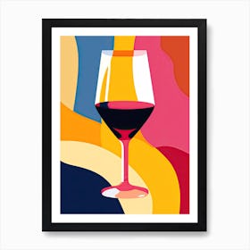 Glass Of Wine 4, Inspired by Matisse 1 Art Print