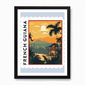 French Guiana 1 Travel Stamp Poster Art Print