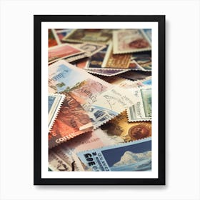 Postage Stamps Art Print