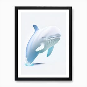 Beluga Whale Digital Illustration Art Print