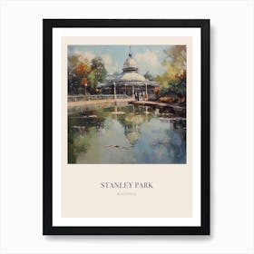 Stanley Park Blackpool United Kingdom 2 Vintage Cezanne Inspired Poster Art Print