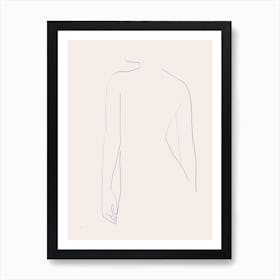 Blue Nude Series 003 Line Art Print