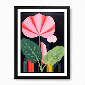 Cyclamen 5 Hilma Af Klint Inspired Flower Illustration Art Print