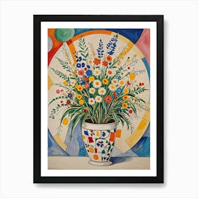 Colourful Flowers no2 Art Print