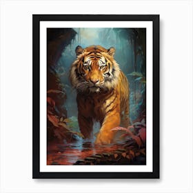 Tiger Art In Romanticism Style 2 Art Print