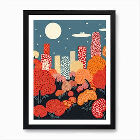 San Diego, Illustration In The Style Of Pop Art 3 Art Print