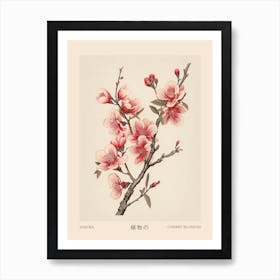 Sakura Cherry Blossom 4 Vintage Japanese Botanical Poster Art Print