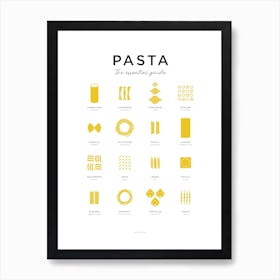 Pasta Guide Yellow Art Print