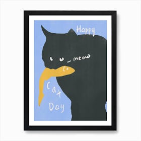 Happy Cat Art Print