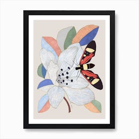 Magnolia Flower Art Print