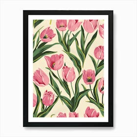 Pink Tulips Art Print