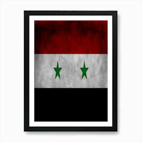 Syria Flag Texture Art Print