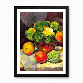 Broccoli Cezanne Style vegetable Art Print