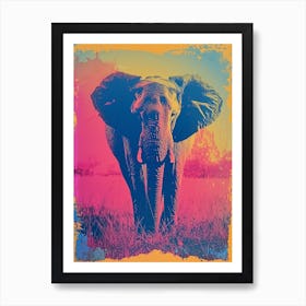 Elephant Polaroid Inspired 1 Art Print
