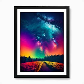 Colorful Night Sky Art Print