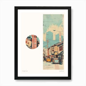 Tokyo Japan 1 Cut Out Travel Poster Art Print