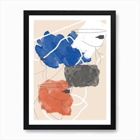 Abstract Faces Art Print