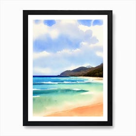 Greenmount Beach 3, Australia Watercolour Art Print