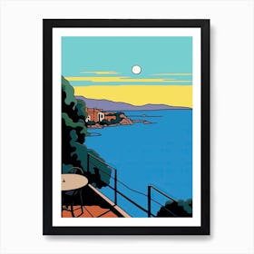 Minimal Design Style Of Nice, France 4 Art Print