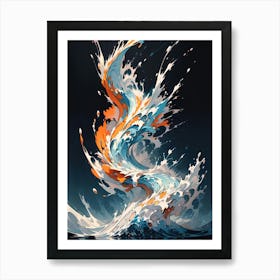 Splashing Water Art Print