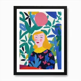 'Woman In The Garden' 1 Art Print