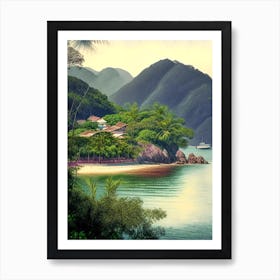 Ilhabela Brazil Soft Colours Tropical Destination Art Print